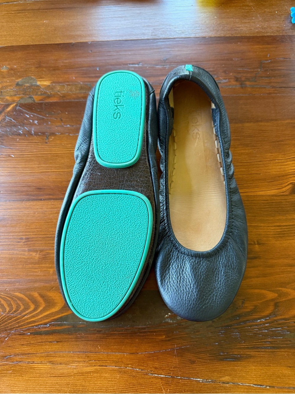 Tieks Matte Black Leather Ballet Flats